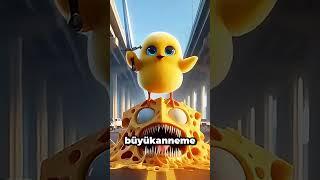 küçük Civciv Büyükannesini Peynir Canavarından Kurtarıyor.