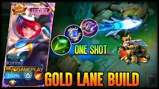 ONE SHOT BUILD KIMMY GOLD LANE!! KIMMY BEST BUILD 2024" MLBB