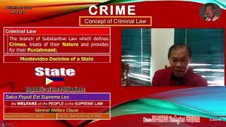 Principles of CRIMINAL LAW - Dean Joe-Santos B. Bisquera - BAR Examination - UM LAW