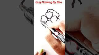 Simple Flower Drawing || #flower|| #drawflower..