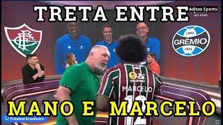 GRÊMIO EMPATA NOS ACRÉSCIMOS COM FLUMINENSE E CLIMA ESQUENTA ENTRE MANO E MARCELO E O PÊNALTI.