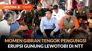 Momen Wapres Gibran Rakabuming Raka Tengok Pengungsi Erupsi Gunung Lewotobi di Flores Timur NTT