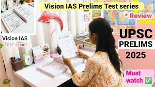 VISION IAS TEST SERIES REVIEW | UPSC PRELIMS 2025  #visionias #studyvlog
