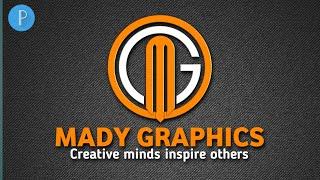 MG Modern Logo design | Pixellab tutorial | D4 DESIGNS