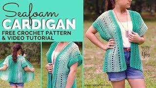 Seafoam Cardigan - Easy Summer Project for Beginners - Free Crochet Pattern | Yay For Yarn