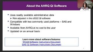 AHRQ Quality Indicators Software V2022 ICD-10-CM/PCS Release Webinar