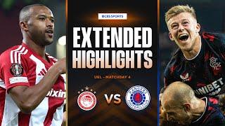 Olympiacos vs. Rangers: Extended Highlights | UEL League Phase MD 4 | CBS Sports Golazo