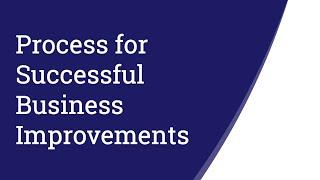 Process for Successful Business Improvements