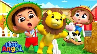 Lions on the Farm? Old MacDonald Song | Little Angel Kids Songs & Nursery Rhymes