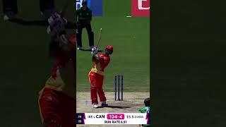Kirton goes down the ground.. Kirton goes out of the ground!! #cricketcanada #cricket #t20worldcup