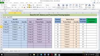 Stock In Out and Balance Tracker in Excel | Auto suggest inventory order quantity