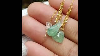 Wood Element Jade & Gold Earrings - #jadeite #jade #singapore