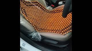Auto Addict Car wooden bead seat acupressure design #caraccessories