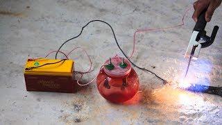 How to make 12V welding machine in salt water