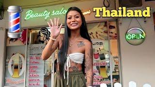 BARBER GIRL CREAM says SHE KNOWS How to TAKE CARE my Hair. | Pattaya, Thailand  (ASMR)