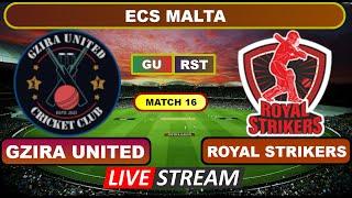 ECS Malta Live - Gzira United vs Royal Strikers Live Cricket Score & Commentary