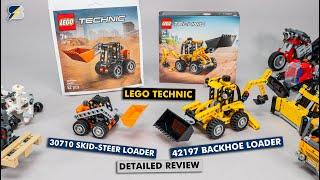 LEGO Technic 42197 Backhoe Loader & 30710 Skid-Steer Loader detailed review