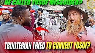 GodLogic Fan Tried to CONVERT Yusuf & Called him Misguided | Speaker's Corner Stratford