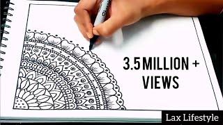 Art Therapy Series # 1 || Relaxing Mandala Art || @laxlifestyle  