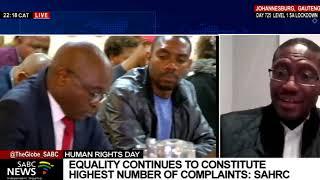 Human Rights Day I  SAHRC says inequality continues to constitute highest number of complaints