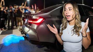 BMW G80 SPIT FLAMES AT A CAR MEET