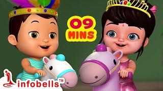 டொக் டொக் குதிரை, ராஜா செல்லும் வண்ணக் குதிரை | Tamil Rhymes for Children | Infobells #tamilrhymes