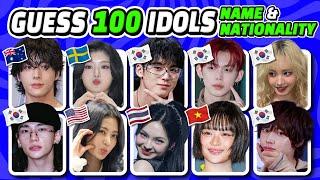 GUESS 100 KPOP IDOLS NAME & NATIONALITY | KPOP QUIZ