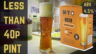 Never buy beer from shops again. Just 40p a pint ! MYO Beer kit