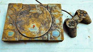 Restoration old broken genuine Sony PlayStation PS1 | Retro console Playstation restore and rebuild