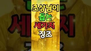 조상님이 돕는 세가지 징조 #돈복 #재물복 #금전운
