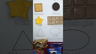 2D shape 🟥 fun with chocolate  and biscuits