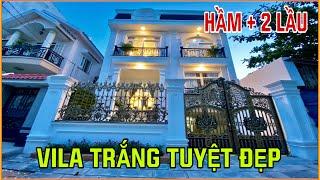 Bán nhà Gò Vấp | 388] Thăm quan Vila Trắng rộng 8M có hầm và 2 lầu tuyệt đẹp