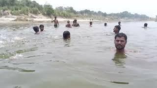 #waterfall नदी में स्नान कारुबीर घाट sujanganj Jaunpur #water #trending #viral