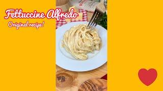 FETTUCCINE ALFREDO (Original Recipe) - Cooking with Bello #shorts