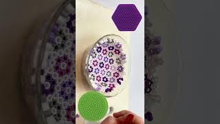 How to make a bowl using PERLER BEADS!  #shorts