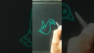 How to draw easy Duck with N letter for briggner #art #trending #shorts