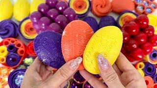 Crushing Soap #18 | ASMR Soap | Cutting soap waves. Soap boxes with glitter & starch. Clay cracking.