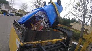 Garbage Truck POV: Curotto Can on Recycling In Action!!