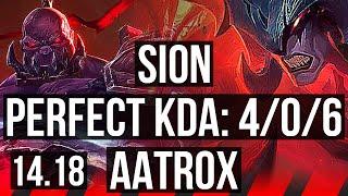 SION vs AATROX (TOP) | 4/0/6 | EUW Master | 14.18