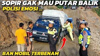 POLISI MARAH, Sopir Nekat Lewat Batu Jomba Bermuatan 3Ton, Truk Terpuruk Bannya Terbenam