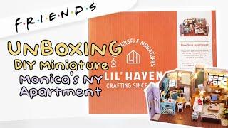 UNBOXING | DIY Miniature Dollhouse F.R.I.E.N.D.S Monica's NY Apartment Kit from Lilhaven