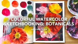 Colorful Watercolor Sketchbooking with Jane Beata | Botanicals