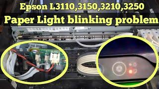 Epson L3110,3150,3210,3250 paper light blinking problem fix  #paperjam