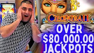 Over $80,000 JACKPOTS On Cleopatra Slot Machine - My BIGGEST WINS