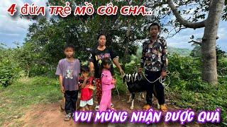 4 đứa trẻ MỒ CÔI cha vui mừng nhận QUÀ trong mùa MƯA GIÓ /336