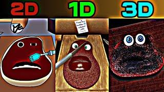 CHARLIE THE STEAK 0D vs 1D vs 2D vs 3D | WELL DONE animations