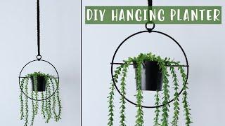 HOW TO MAKE A HANGING PLANTER AT HOME FROM SCRATCH | Diy plant pots | quick & easy