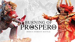 The Burning of Prospero! - 30k Warhammer Horus Heresy fight! - Space Wolves vs Thousand Sons,
