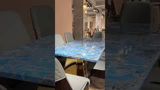 Italian Marble Dining Table Set  #furniturestorenearme