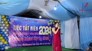 Bà Lương Thị Ái Vi – Chủ tịch Công đoàn Công ty CP Chính Thắng phát biểu trong Tiệc Tất Niên 2024